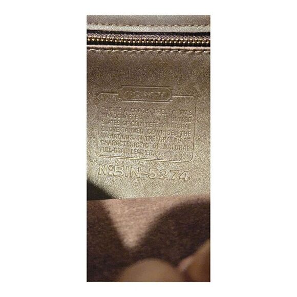 Coach Unisex Brown Leather Adjustable Shoulder Strap Flap Closure Messenger Bag - Picture 11 of 14